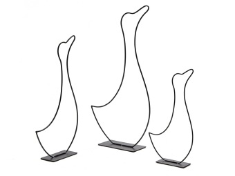 Gans op voet 30 cm zwart