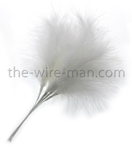 Veren Op Draad 25 cm 6 st Wit