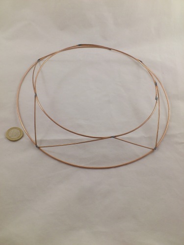 Frame Kupfer DoppelKranz Ring 30 cm mit erhöhtem Rand