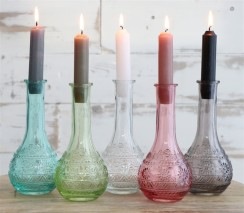 Flasche aus farbigem Glas paris clear Ø7,5 h.15,8 cm