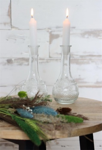 Flasche aus farbigem Glas paris clear Ø7,5 h.15,8 cm