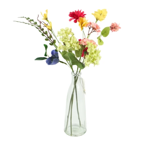 Kunstbloemen In Vaas 55 cm